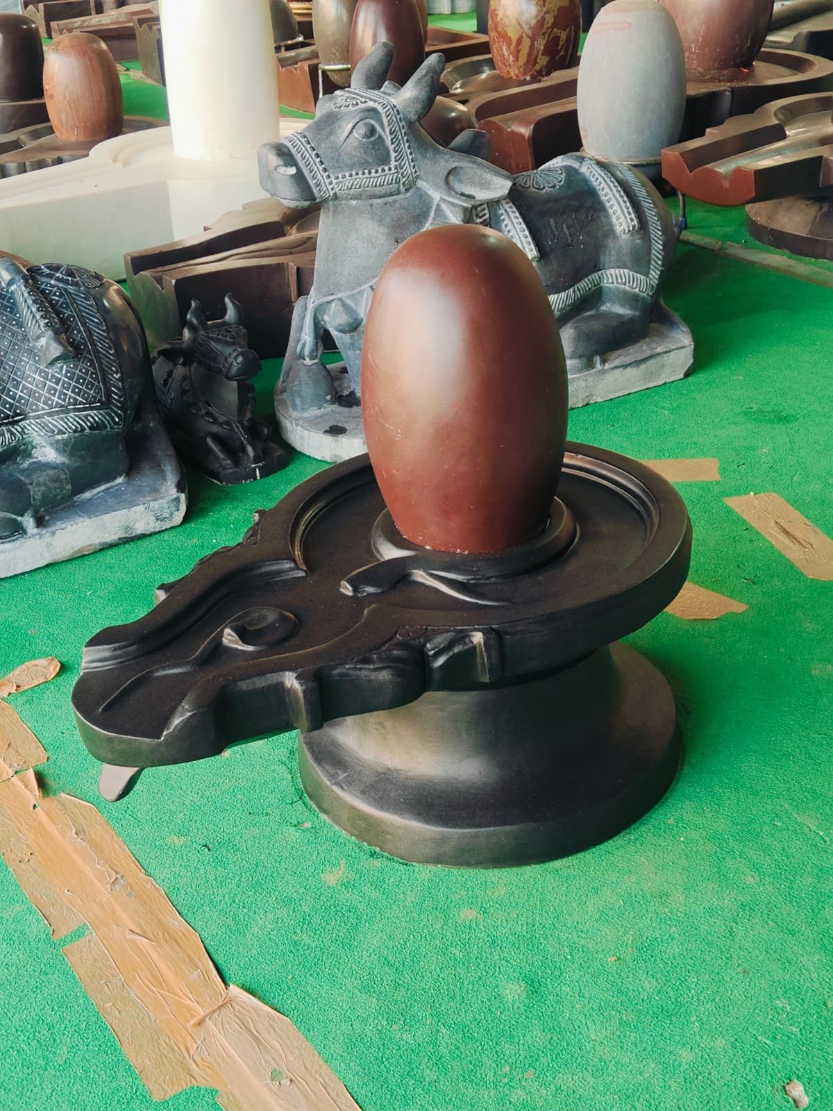 1feet swaymbhu Narmadeshwar shivling 2 feet damru base jaldhari - Image 2
