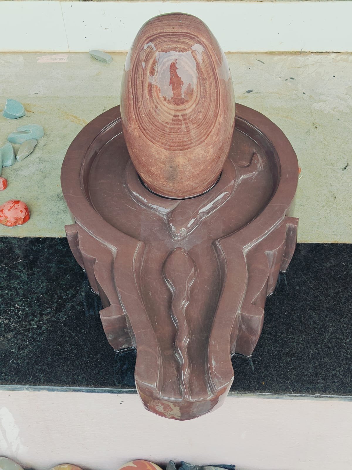 1 feet janeudhari with 2 feet Narmada stone jaladhari Mahakal Narmadeshwar shivling