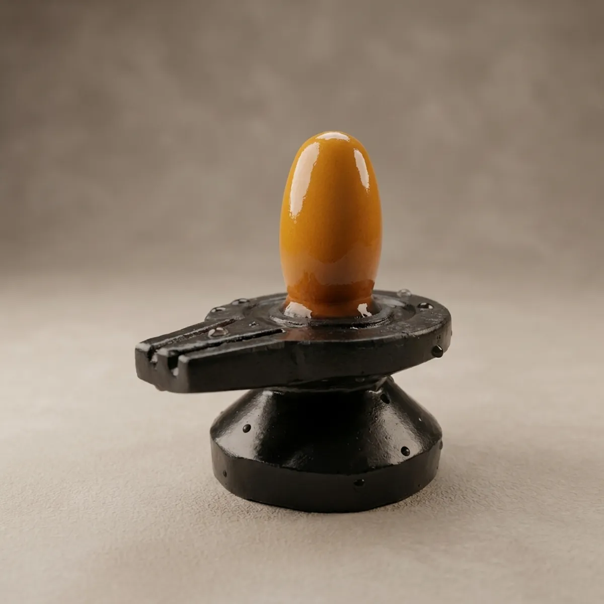 Premium Red Narmadeshwar Shivling Set with Black Stone Jaladhari & Nandi