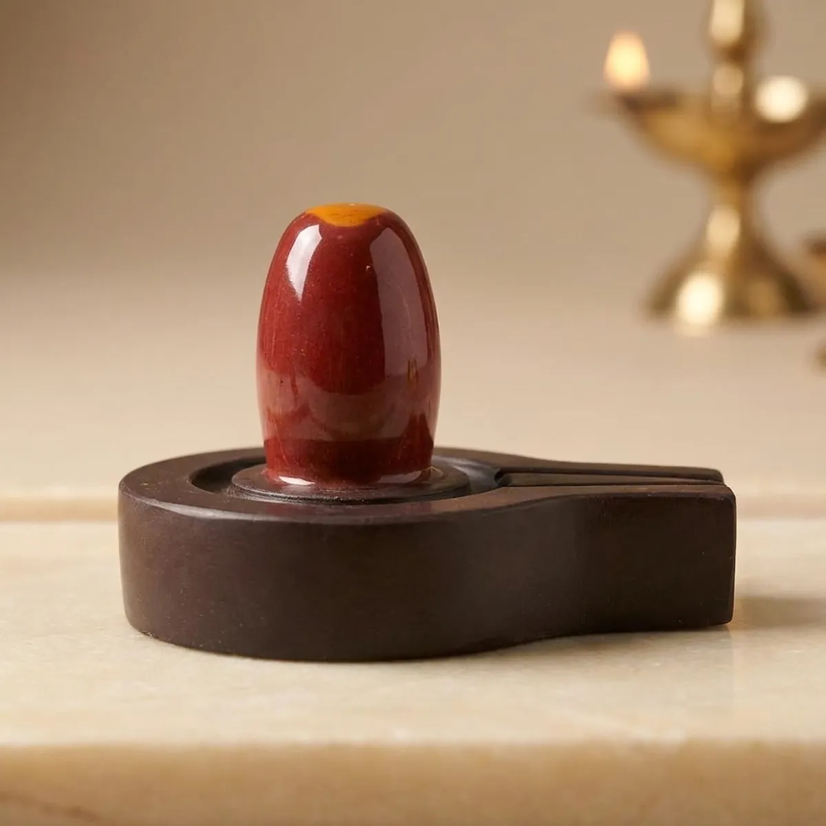 Original Mahakal Narmadeshwar Shivling with Natural Stone Jaladhari | Handcrafted Sacred Shivling for Home Temple & Daily Worship